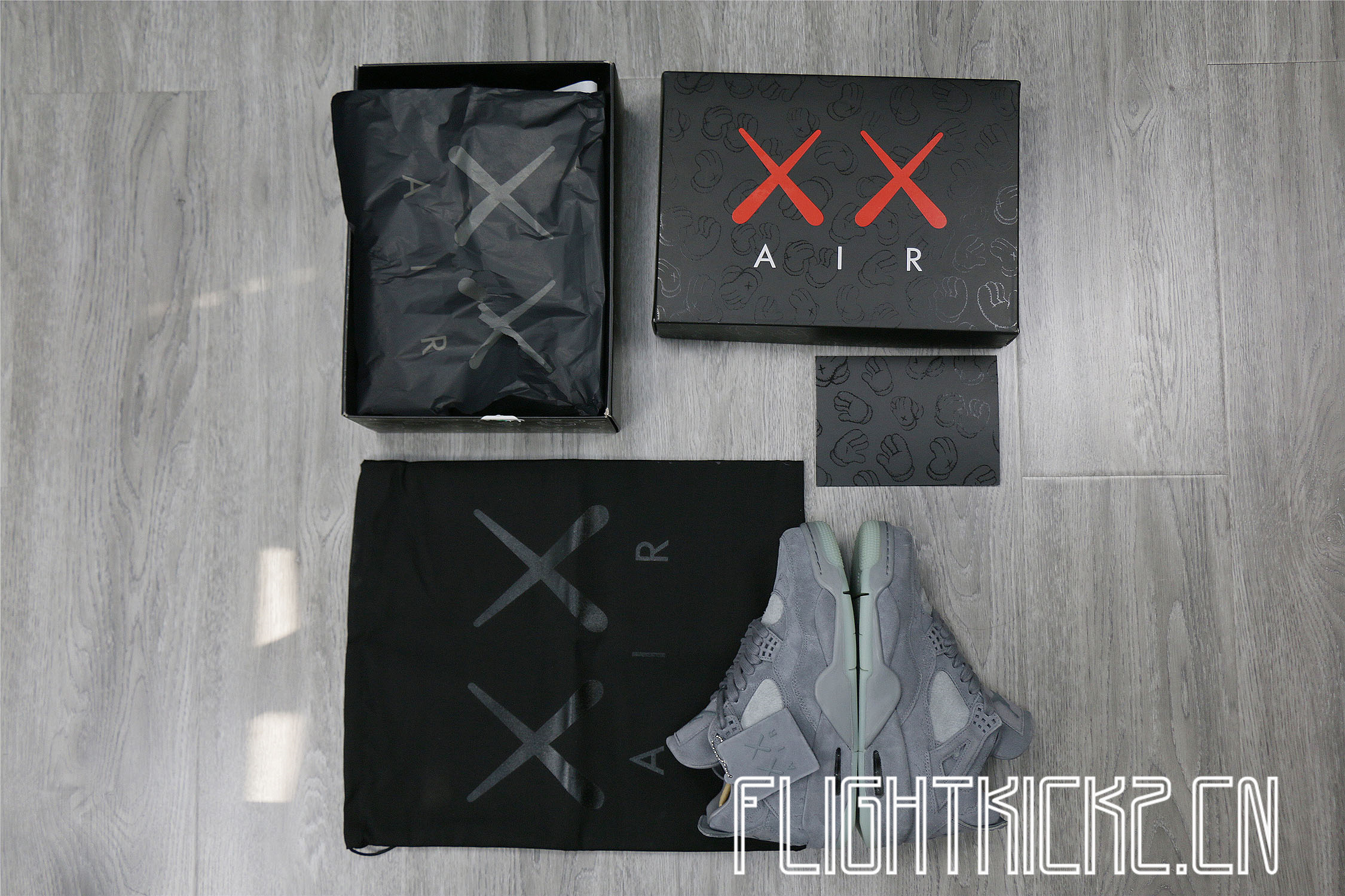 Kaws X Air Jordan 4 Retro Grey 2017 (LN5 A1 Batch)