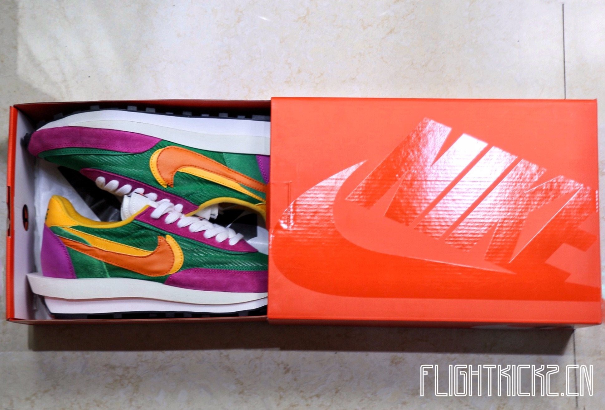 Nike LD Waffle Sacai Green Pink