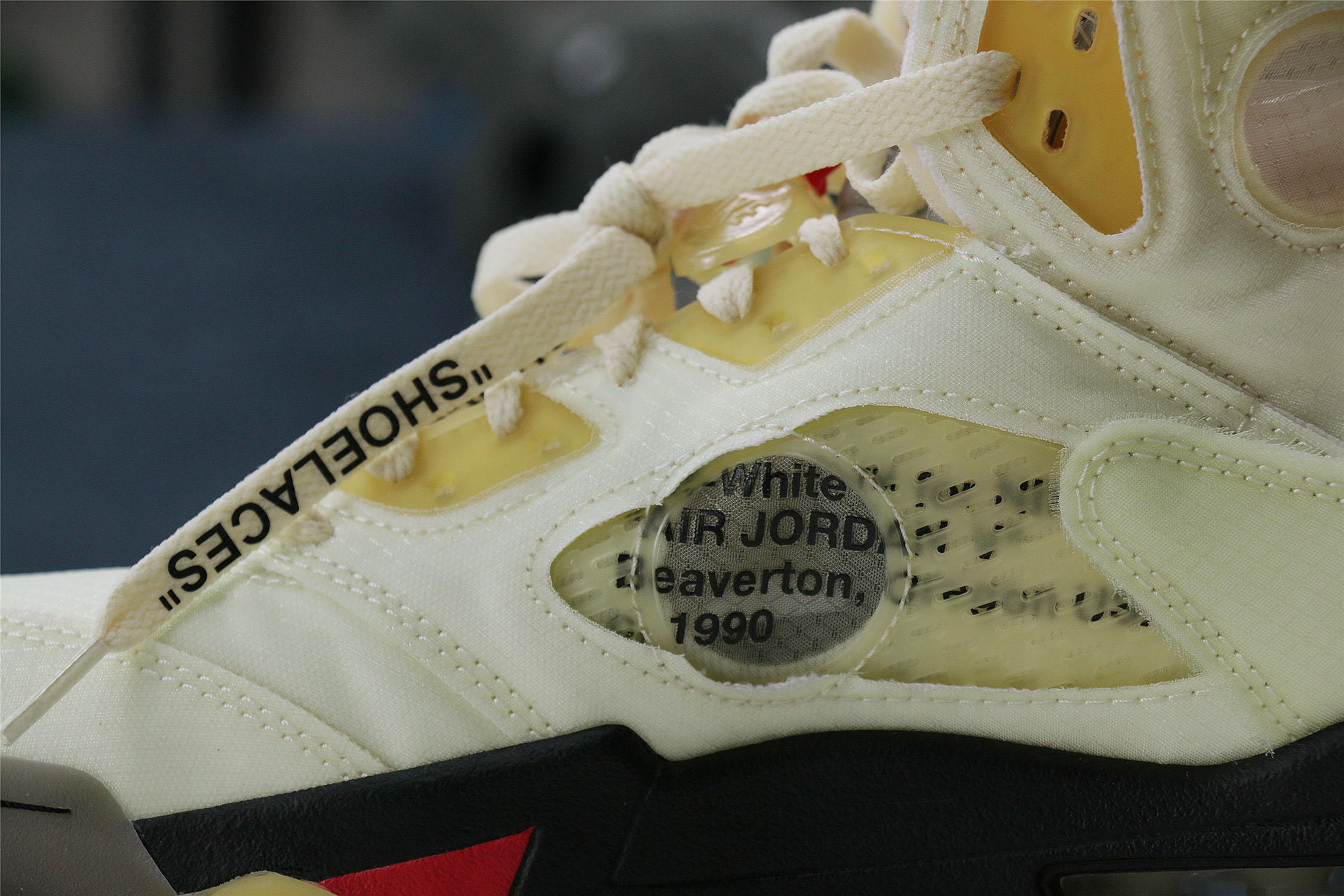 Off White x Air Jordan 5 Retro Sail/Plot twist (LN5 A1 Batch)