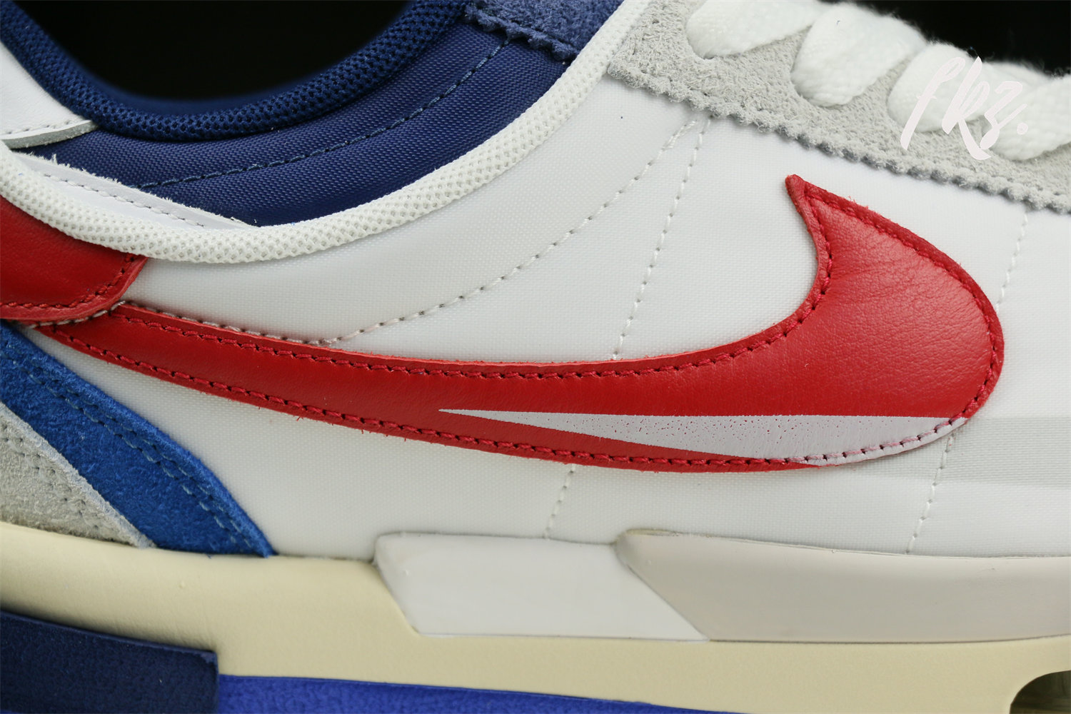 Sacai x Nike Cortez White blue red