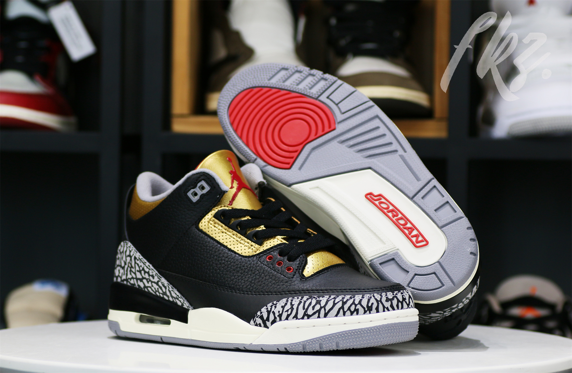Air Jordan 3 “Black Cement Gold” 2022