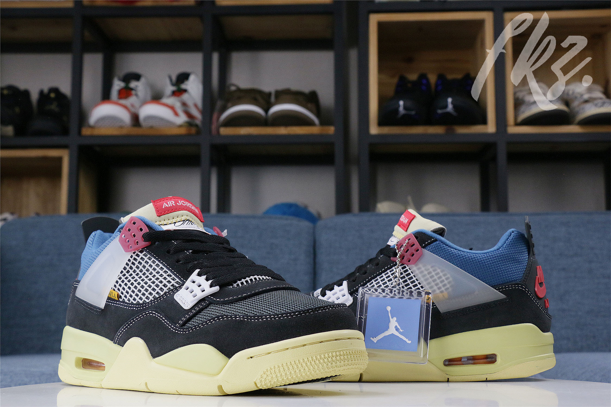 Union LA X Air Jordan 4 Retro Off Noir(GS) (LN5 A1 Batch)