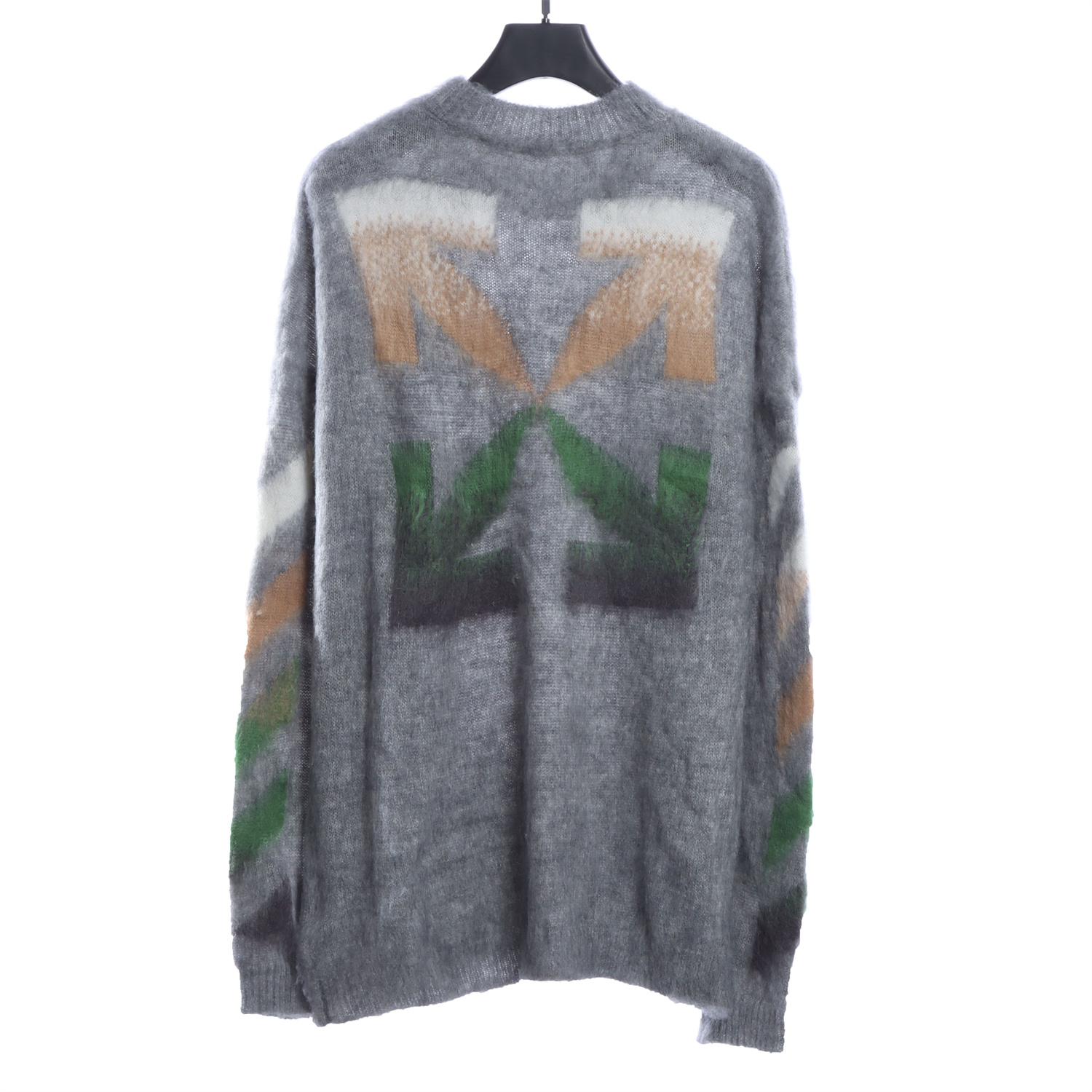 OFF WHITE Mohair Sweater Arrow Gradient