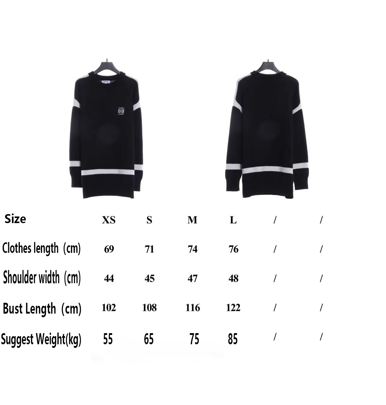 LOEVVE 22FW Ribbon Embroidered Crew Neck Sweater