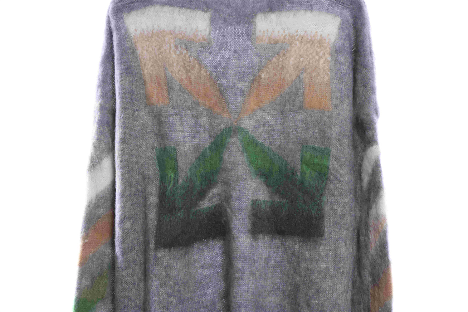 OFF WHITE Mohair Sweater Arrow Gradient