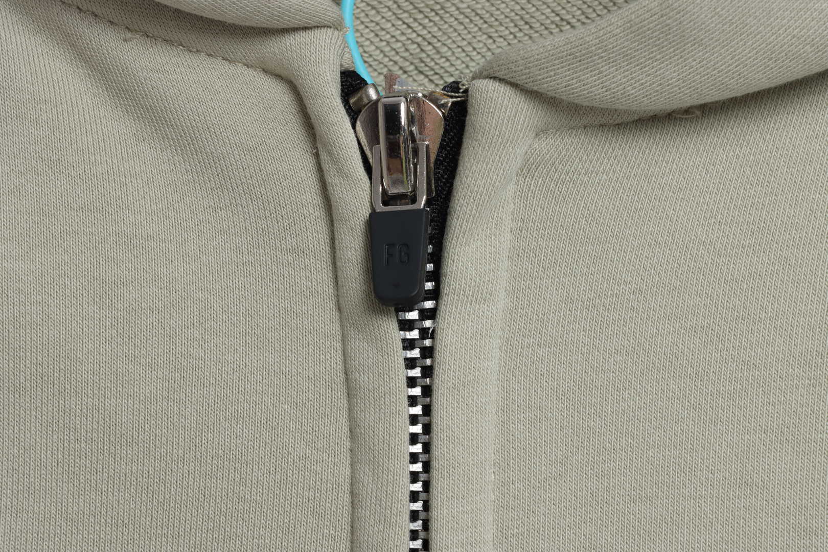 Double Line Back Silicone Lettering Zip Hoodie