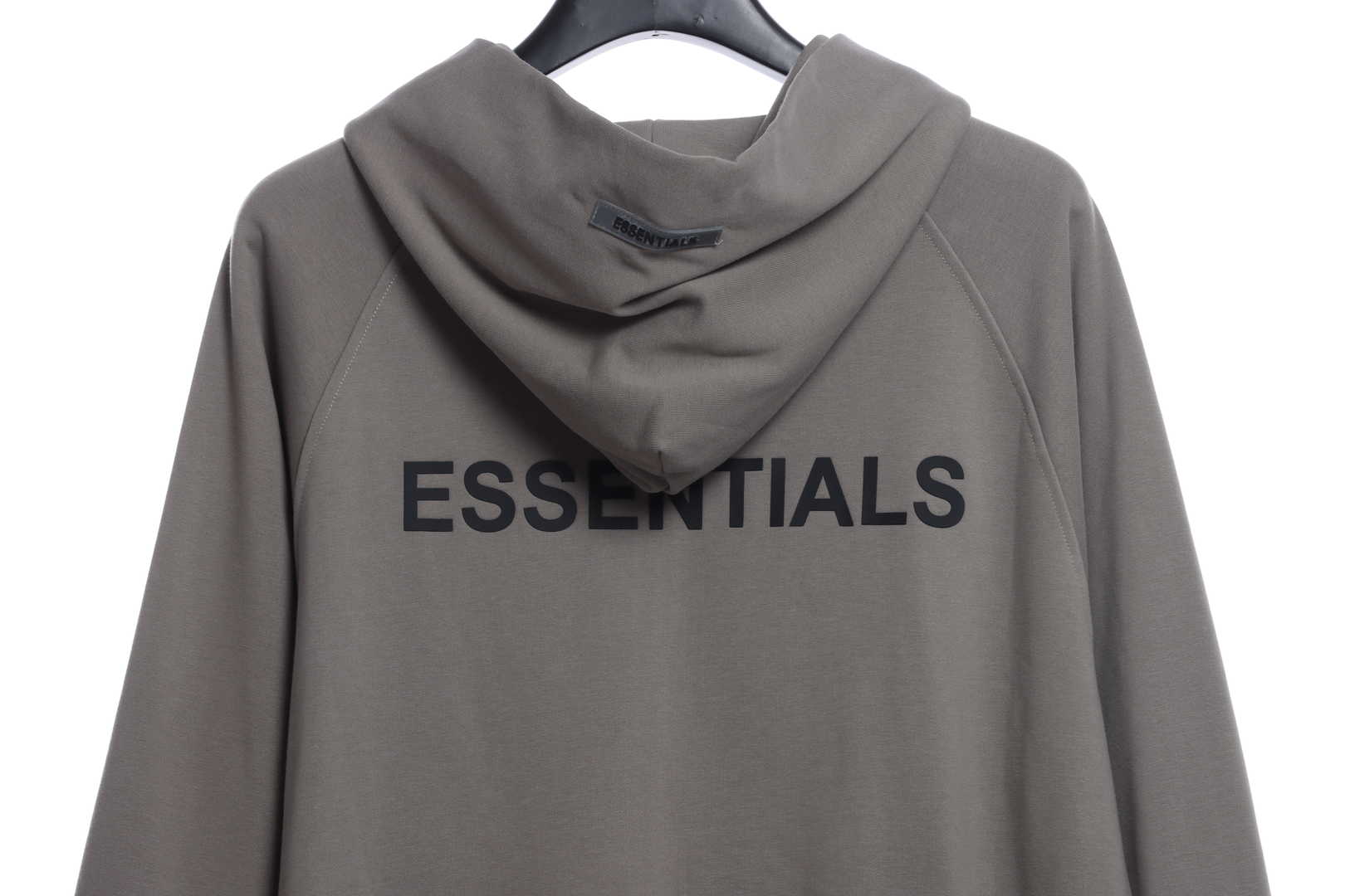 Double Line Back Silicone Lettering Zip Hoodie