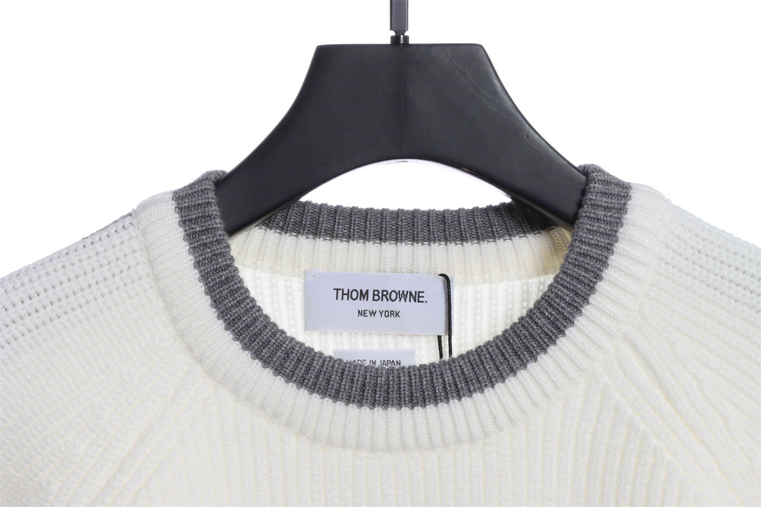 ThomBrowne New Season 22Ss Four-Stripe Pullover Long Sleeve Crewneck Sweater