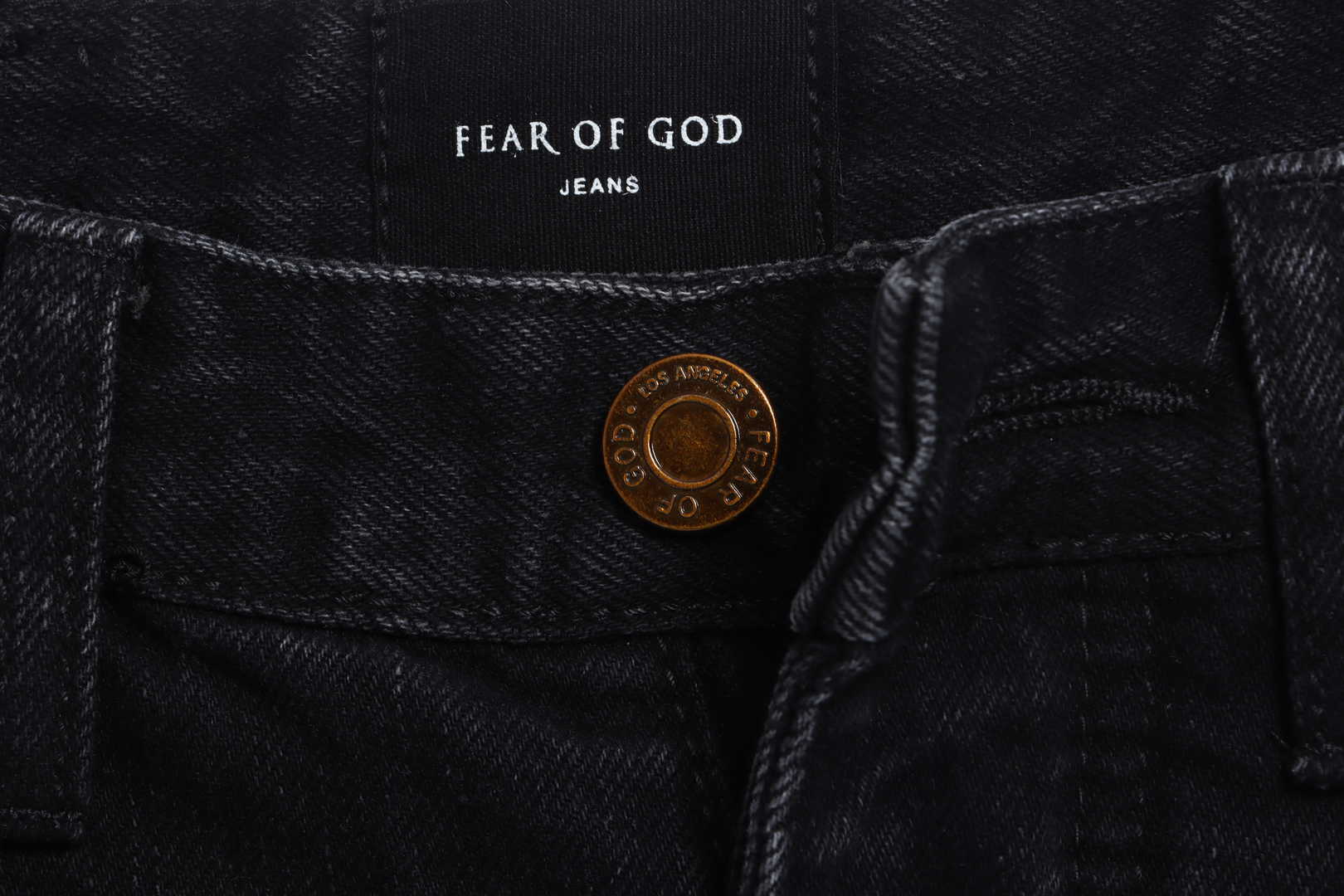 FOG Season 5 Washed Old Black Splashed Ink Slim Fit Small Feet Zipper Jeans