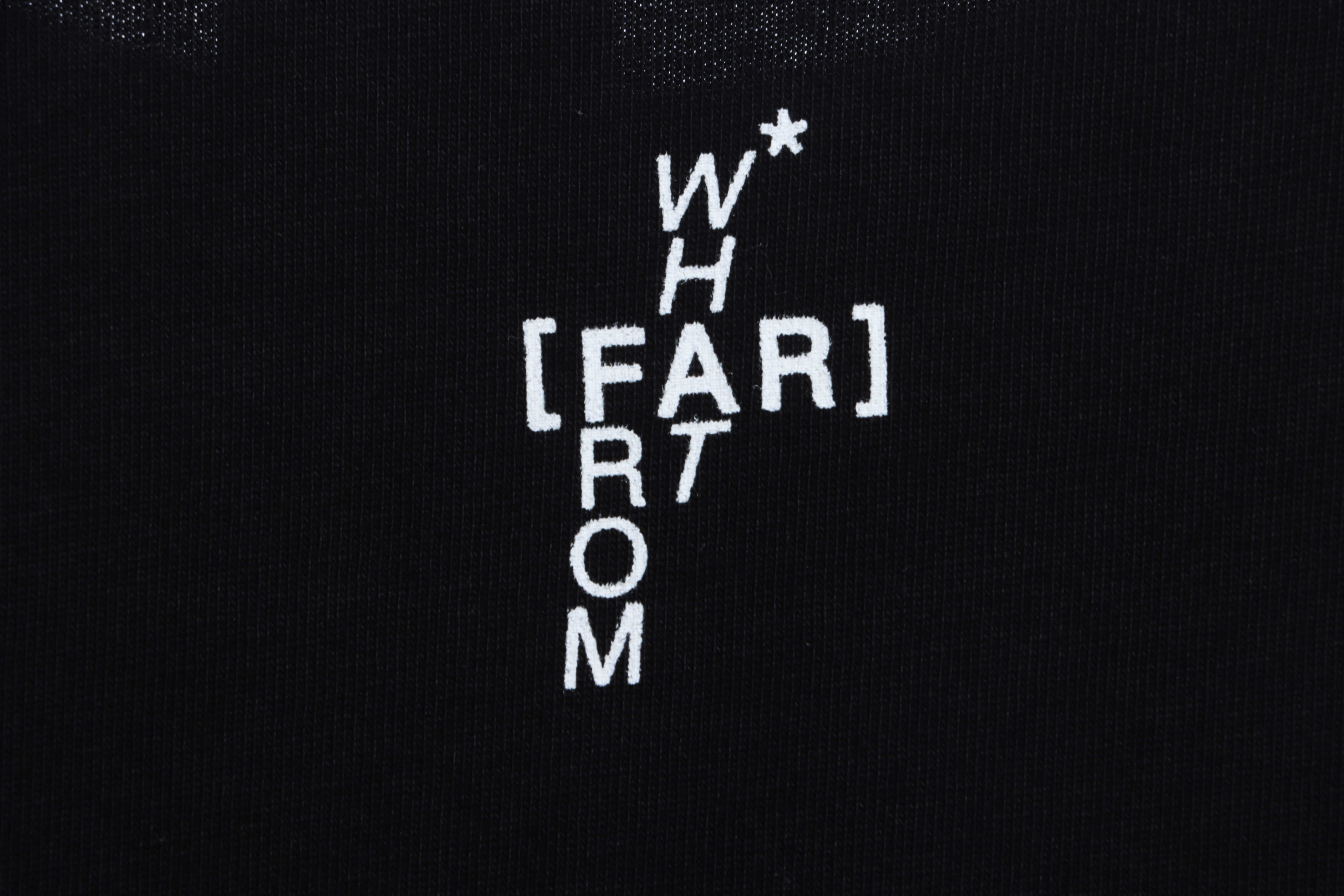 FAR.ARCHIVE Double Row Slogan Letter Short Sleeve T-Shirt
