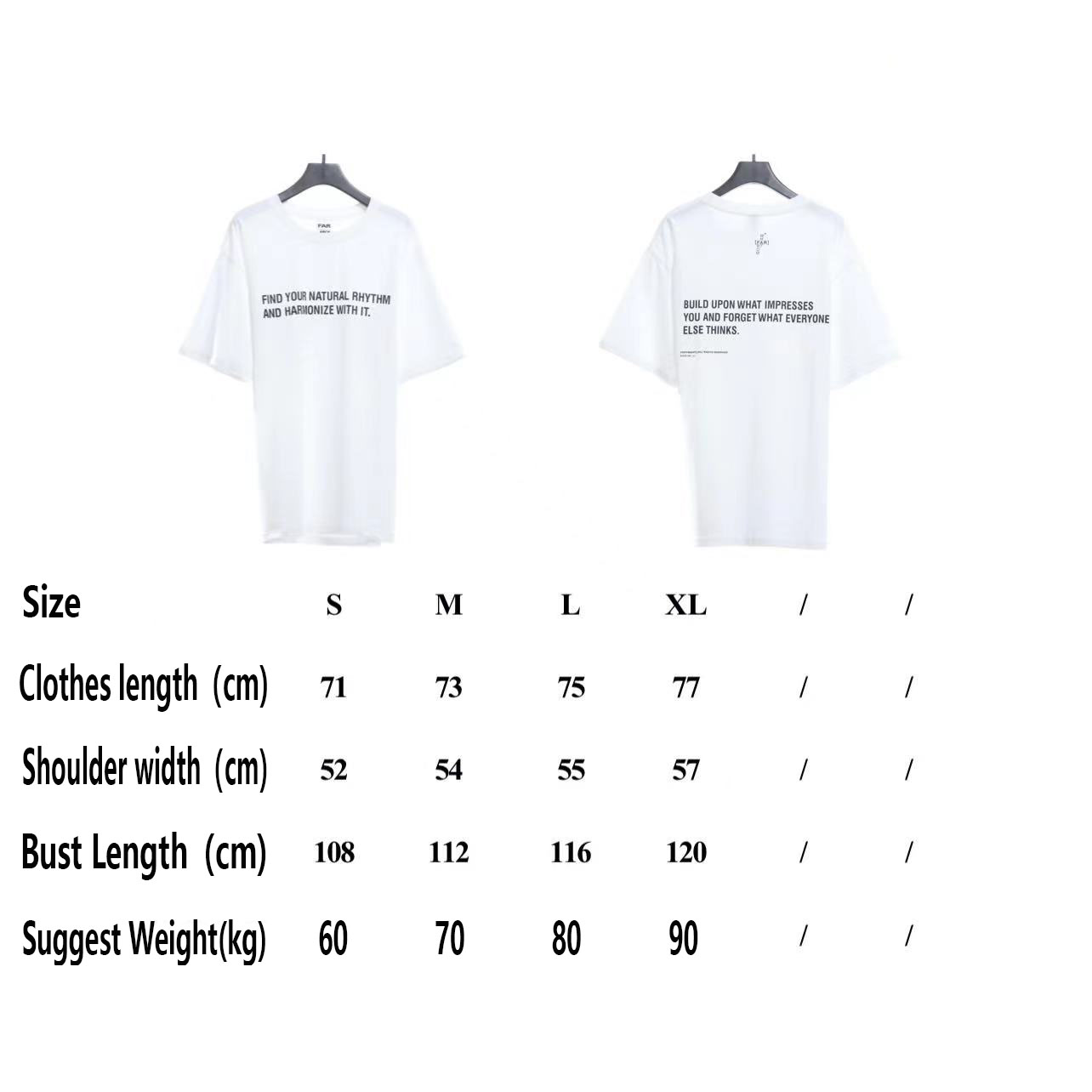 FAR.ARCHIVE Double Row Slogan Letter Short Sleeve T-Shirt