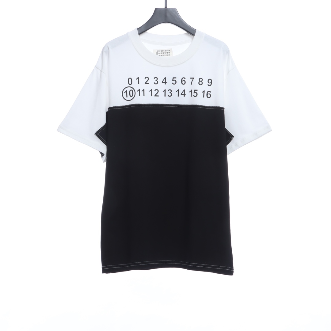 M-rg13la Number Size Chart Printed Panel Short Sleeve