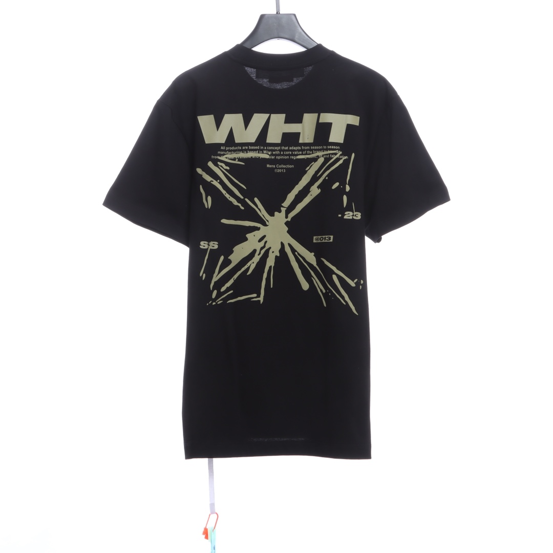 0W Sketch Splashed Ink Arrow Letter Short Sleeves