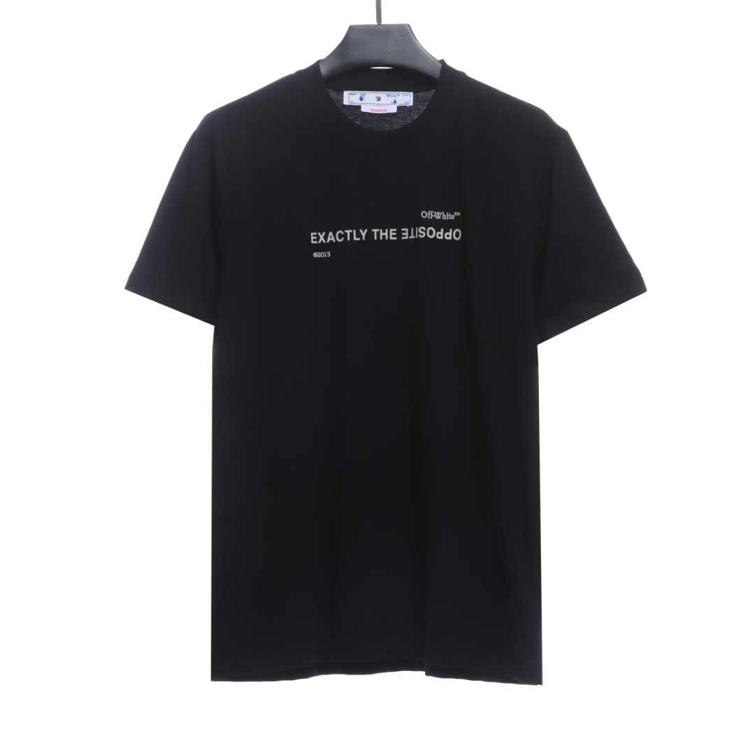 OW reverse letter slogan short sleeves