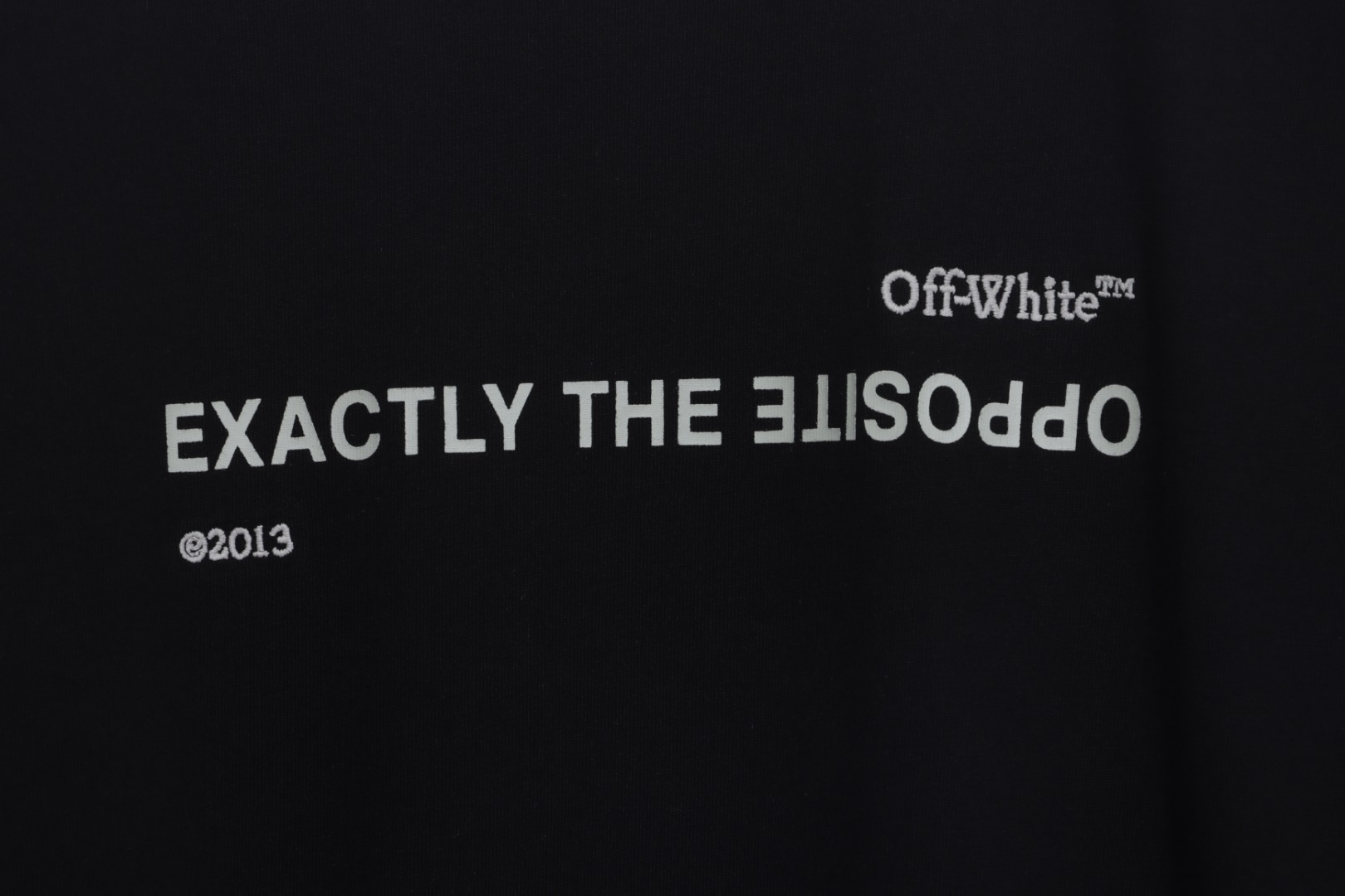 OW reverse letter slogan short sleeves