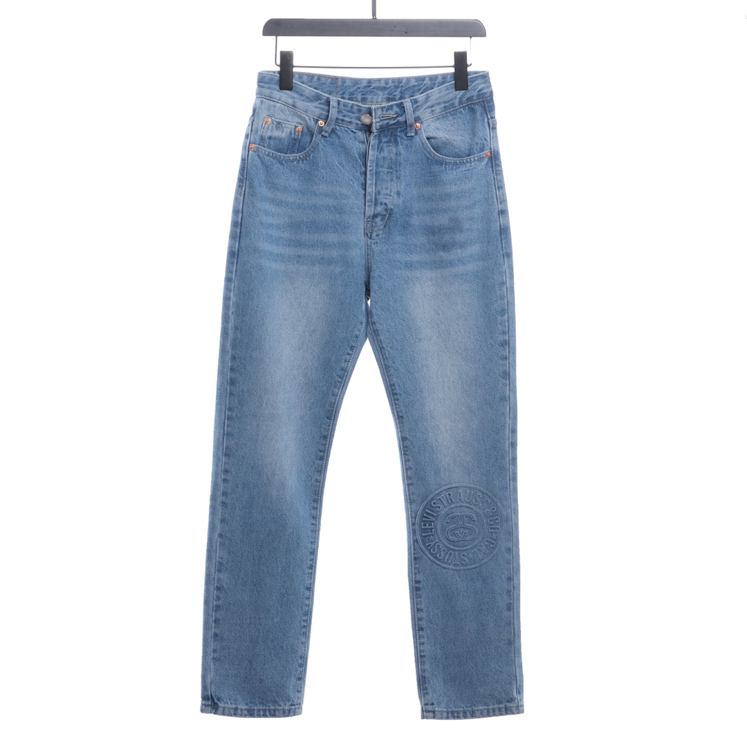 Stuart co-signed Levi’s 150th anniversary embossed denim trousers