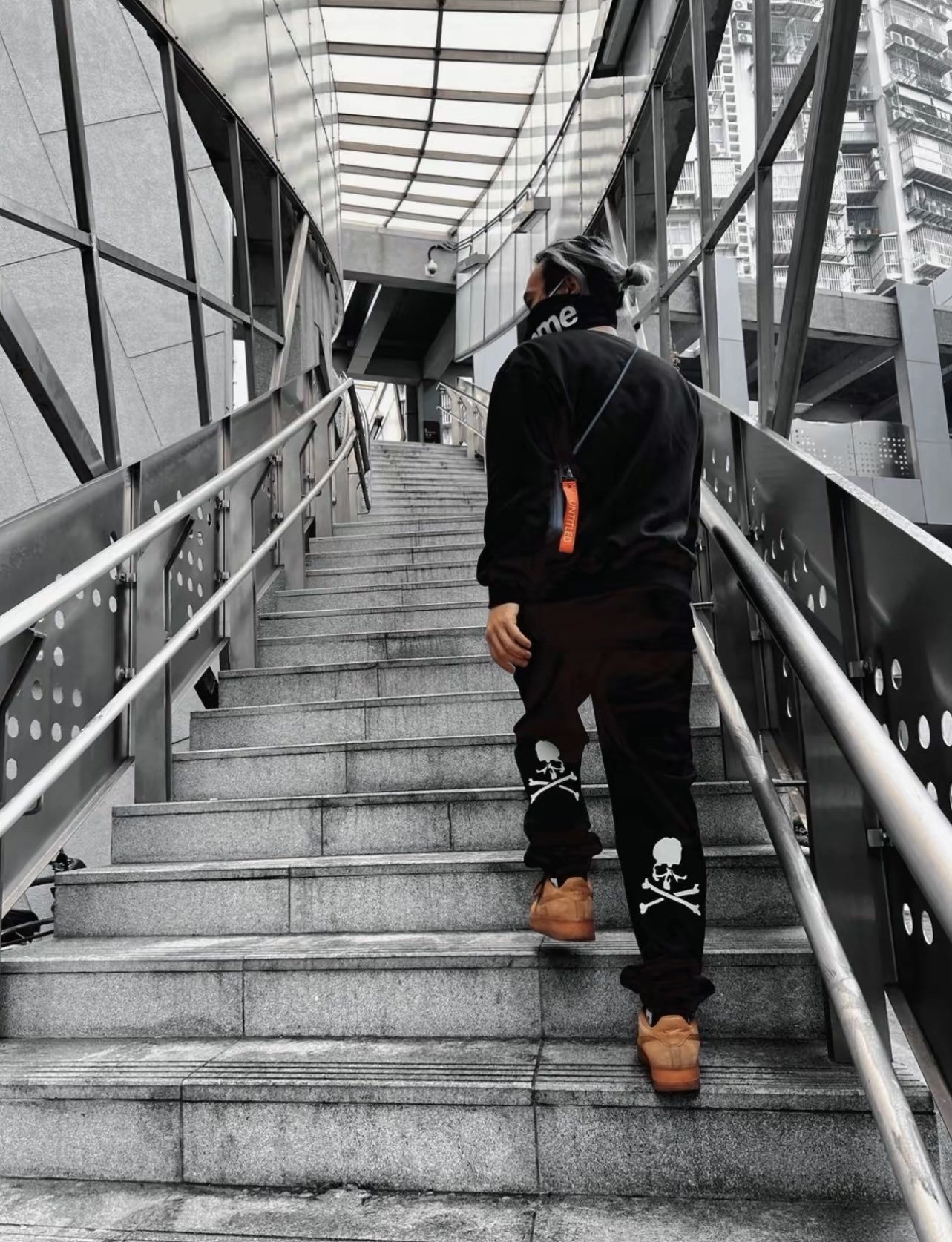 MMJ joint Dickies reflective printed logo trousers