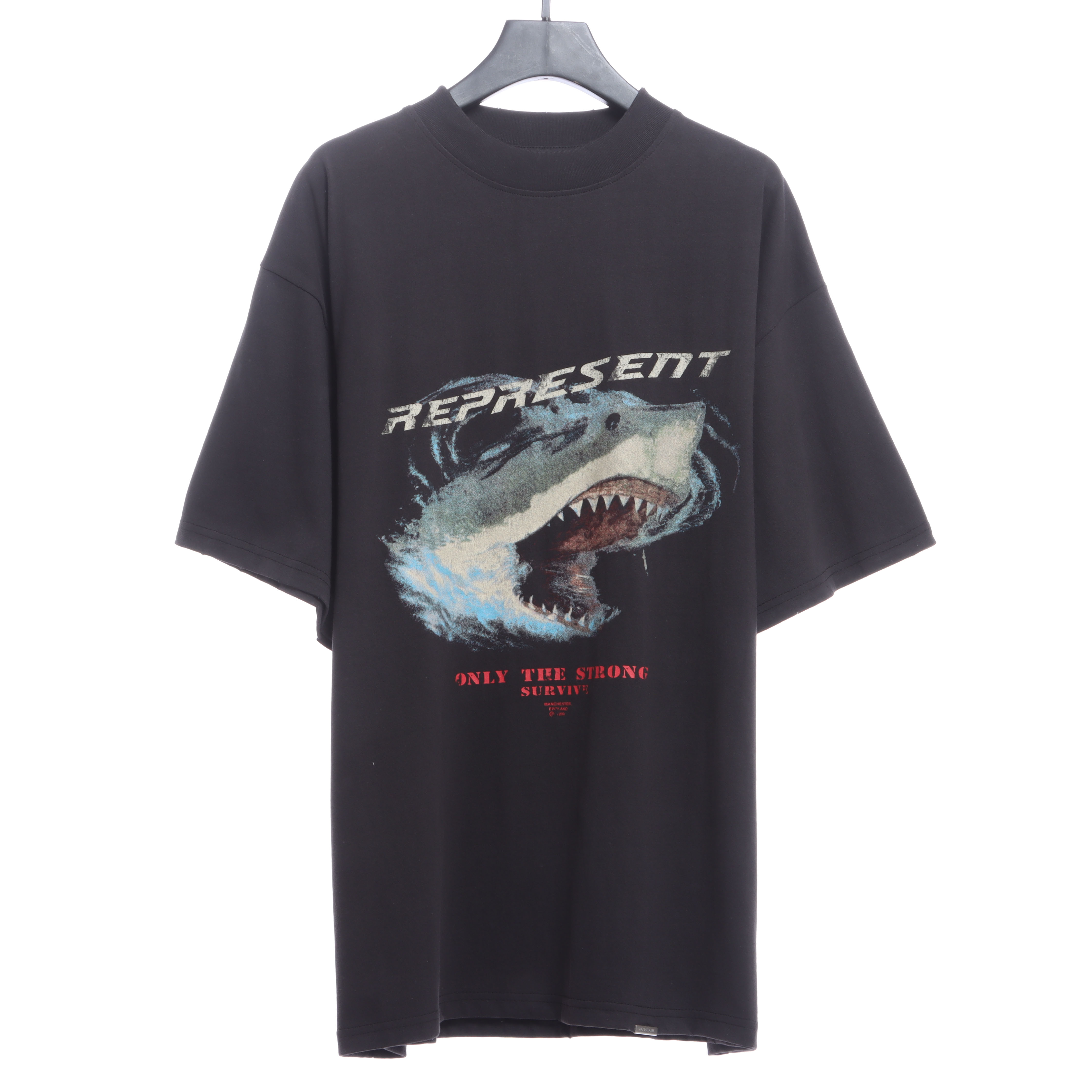 Represent Shark Distressed Wash Short Sleeves