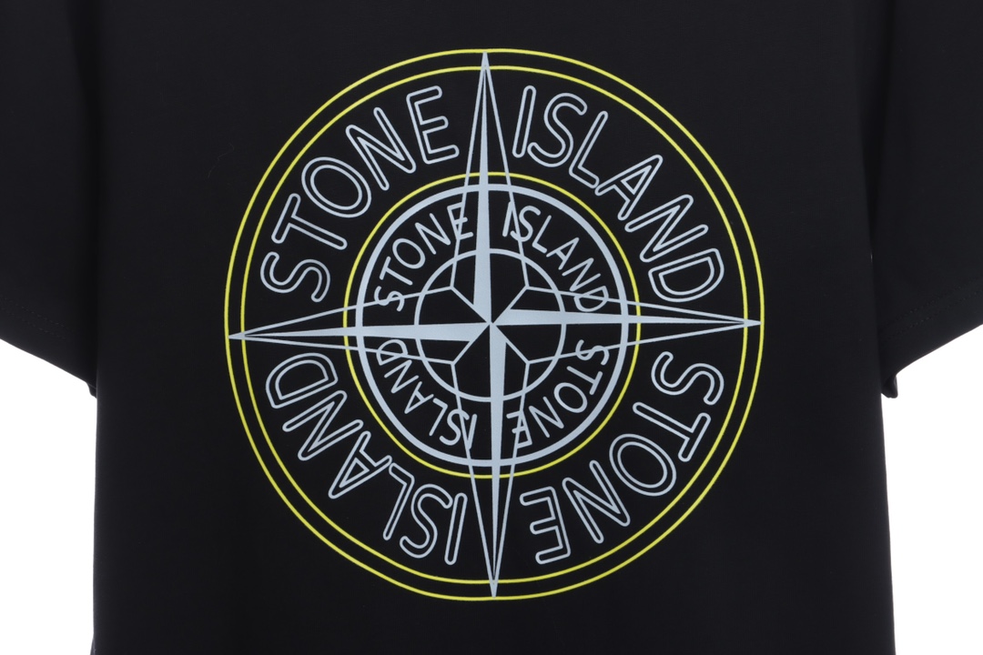 Stone Island Back Large Compass Logo Print Short Sleeves