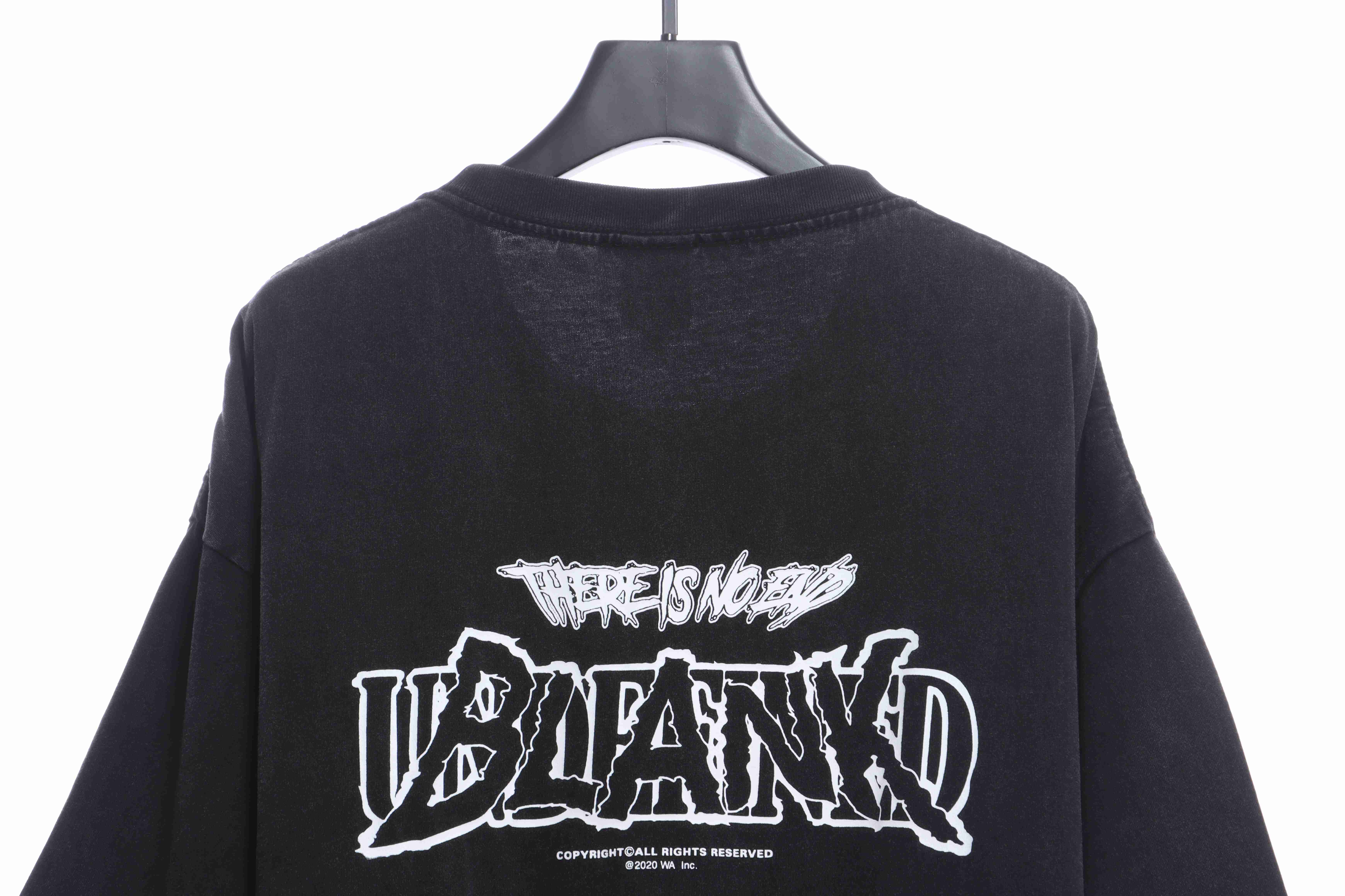 FAR.ARCHIVE Washed Letter Print Short Sleeve T-Shirt