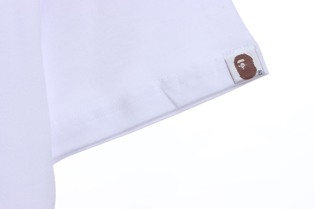 BAPE camouflage ape head pattern hit color letter printing short sleeves