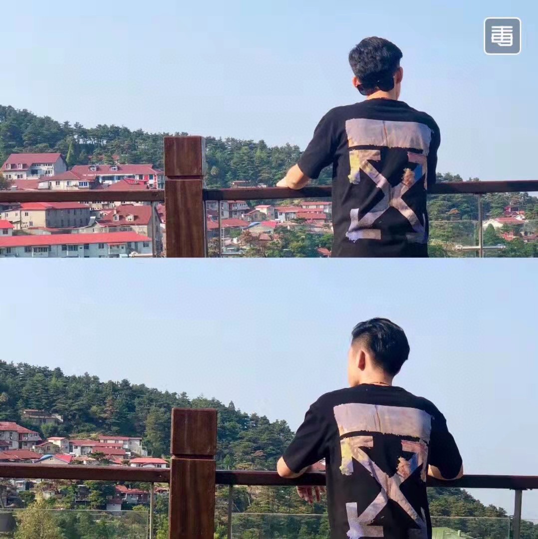 OW oil painting printing short sleeves