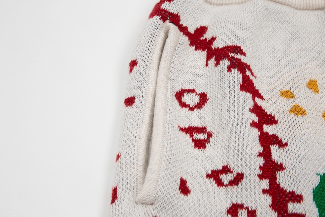 Rhud3 2023ss men’s and women’s same style cashew flower knitted shorts