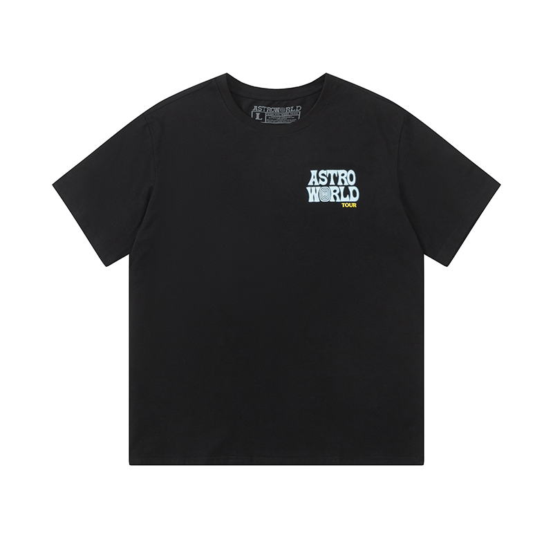 Travis Scott Cactus Jack Astroworld Staff head printing short sleeves
