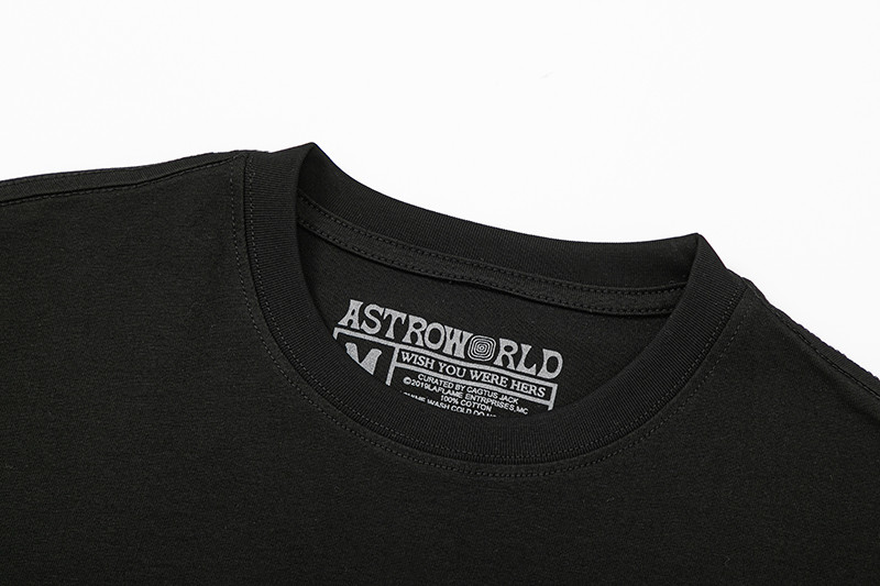 Travis Scott Cactus Jack Astroworld portrait printing short sleeves