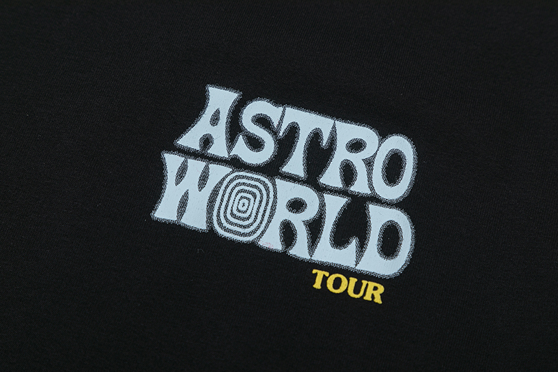 Travis Scott Cactus Jack Astroworld Staff head printing short sleeves