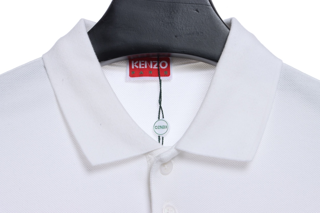 kenzo crabapple flower embroidery POLO short sleeves