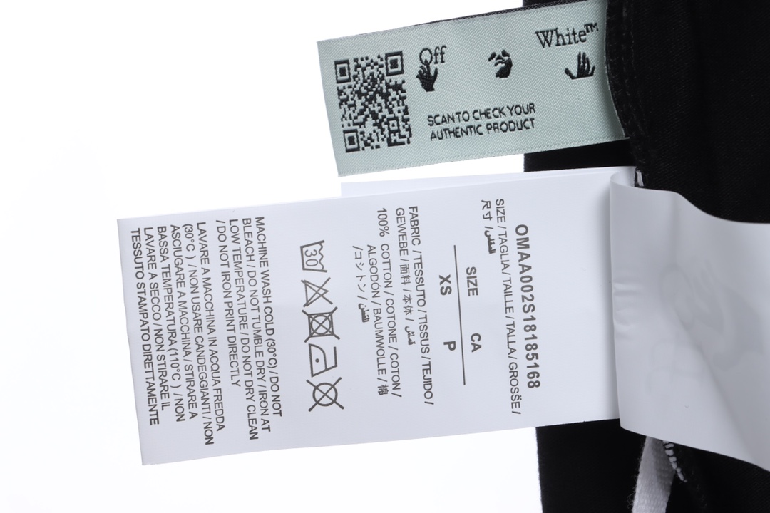 OW embroidery flocking print pattern short sleeve