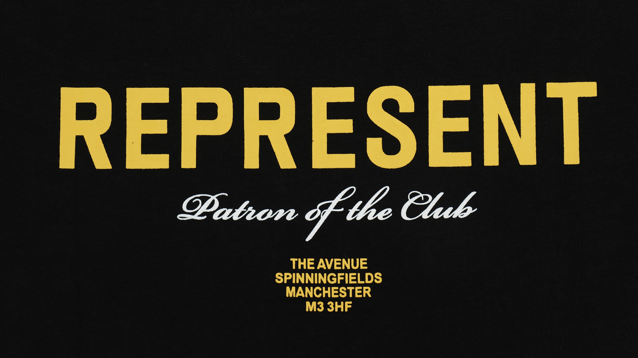 Represent X Manchester limited slogan print short-sleeved T-shirt black