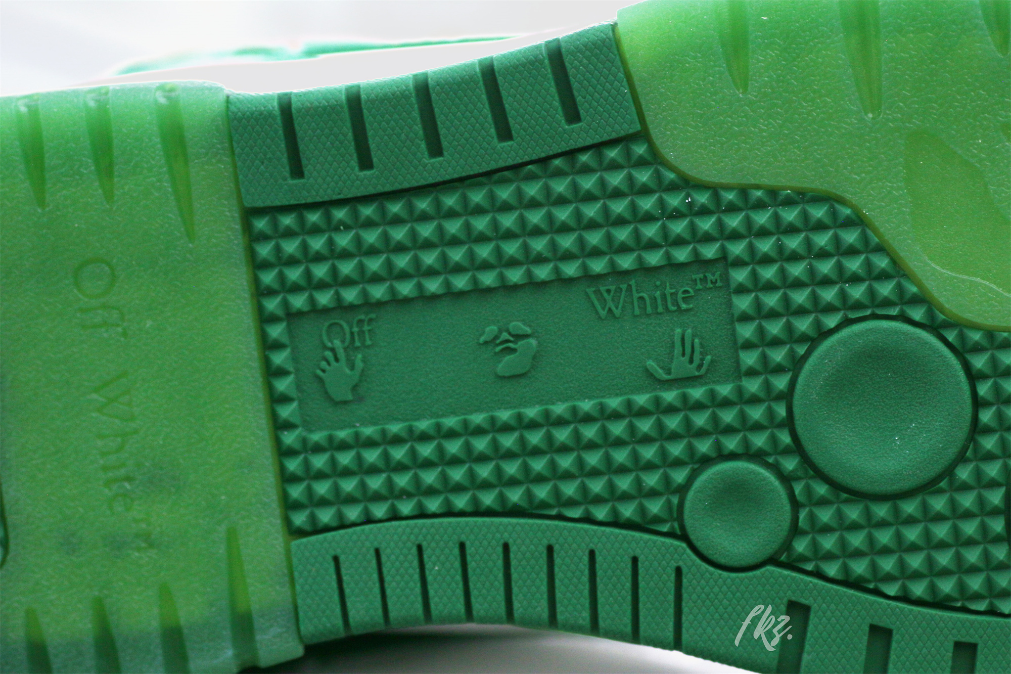 Off-White Green and White Out Of Office Sneaker