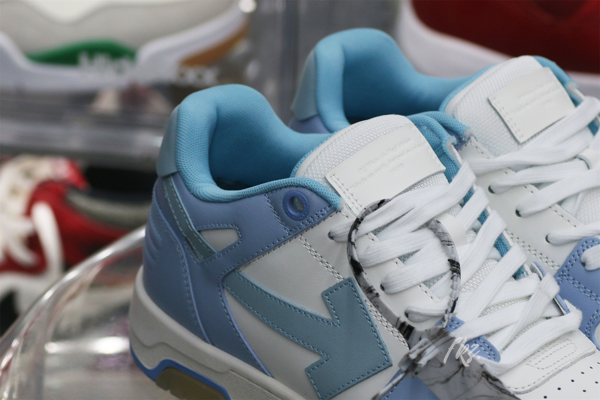 OFF-WHITE Blue & White Out Of Office Sneakers