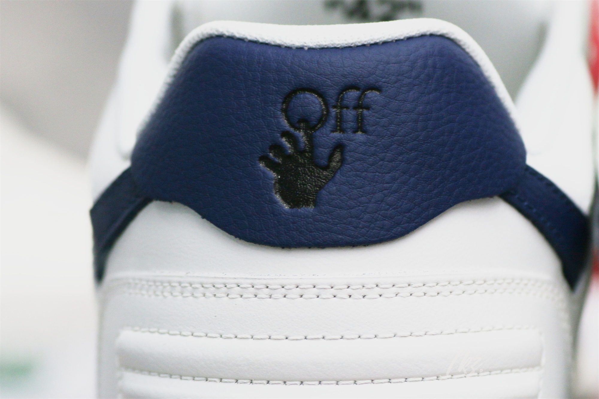 Off-White White Navy Blue Out Of Office Sneaker