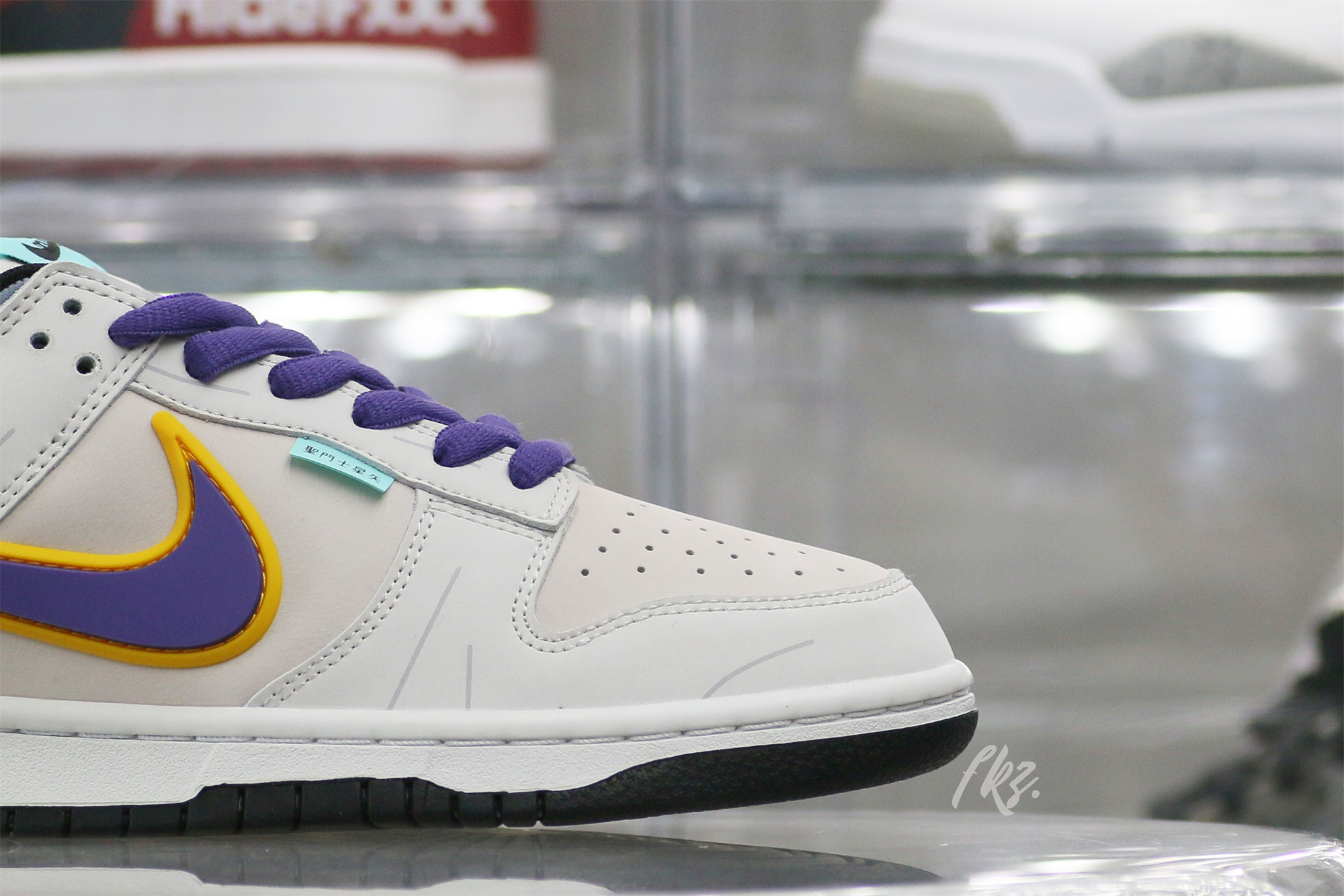 Nike SB Dunk Low & Athena Sail Pink Purple Gold