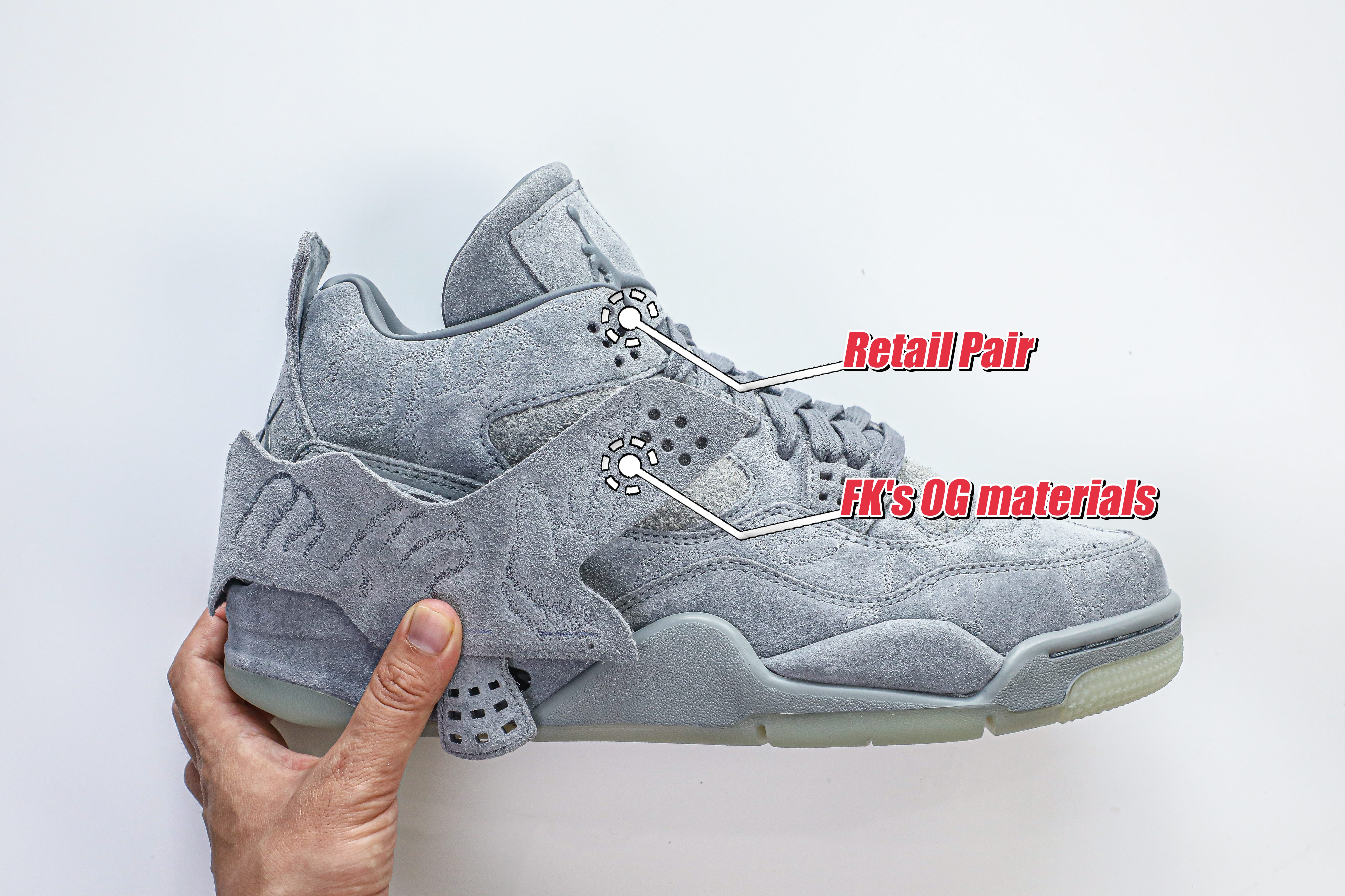 Kaws X Air Jordan 4 Retro Grey 2017 (LN5 A1 Batch)