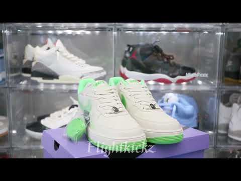 Bape X Nike Air Force 1 White Green Custom shoes