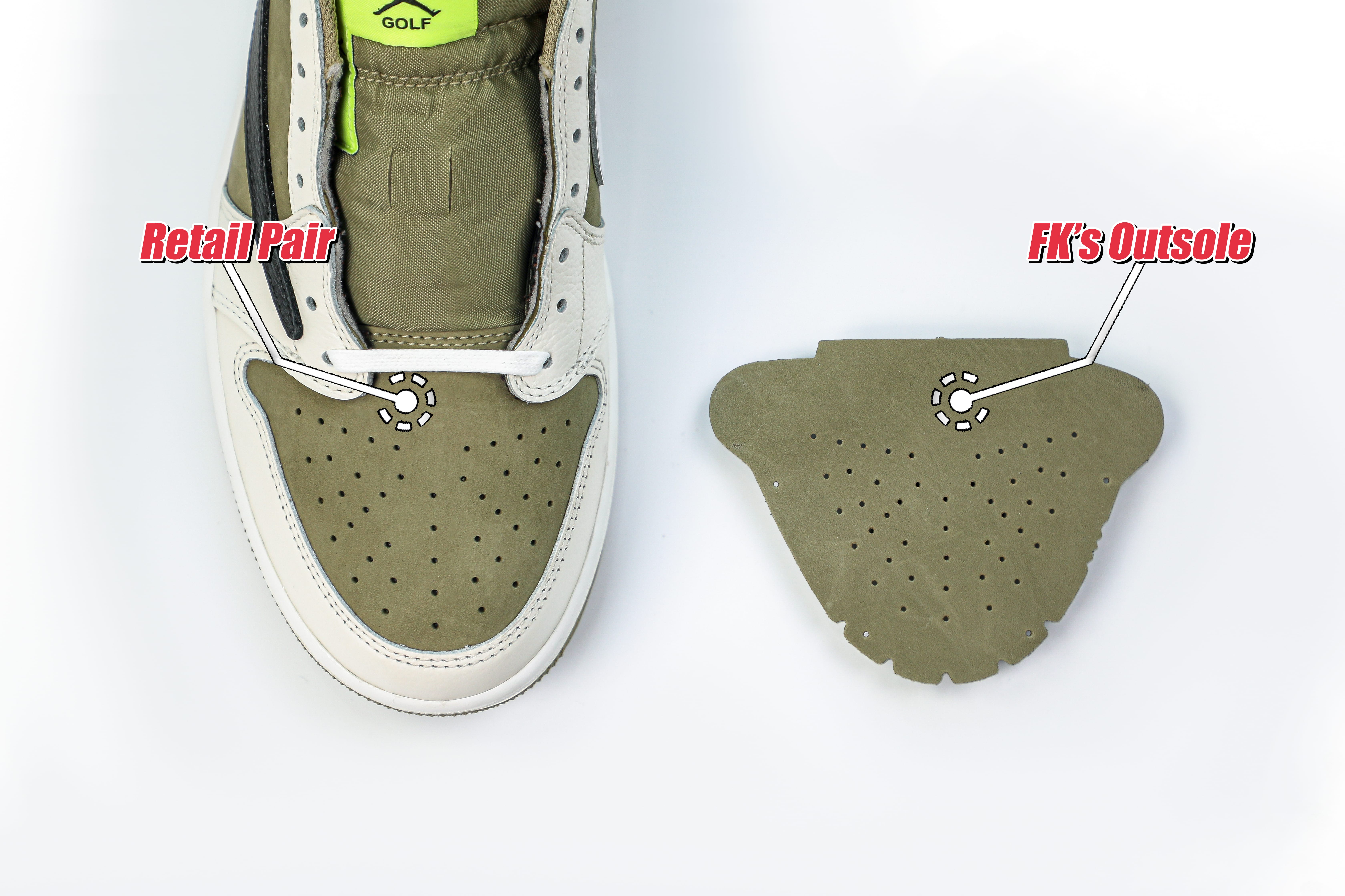 Travis Scott x Air Jordan 1 Low Golf Neutral Olive (LN5 A1)