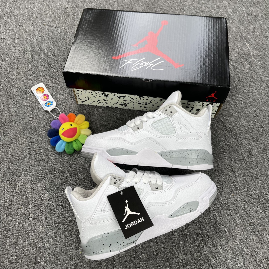 Air Jordan 4 Retro ”White Oreo“Kid Preschool