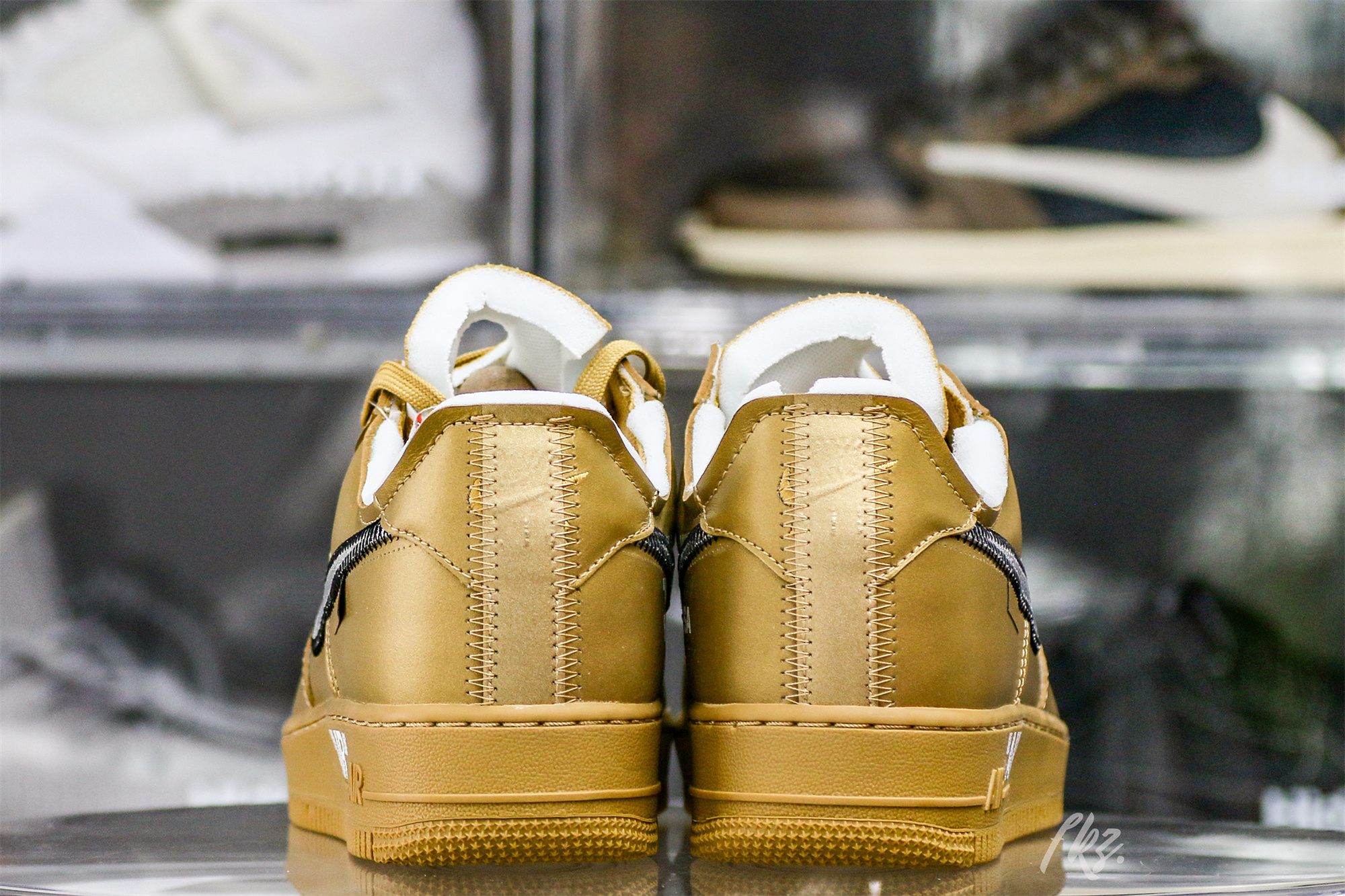 Nike Off-White Air Force 1 AF1 Gold Custom