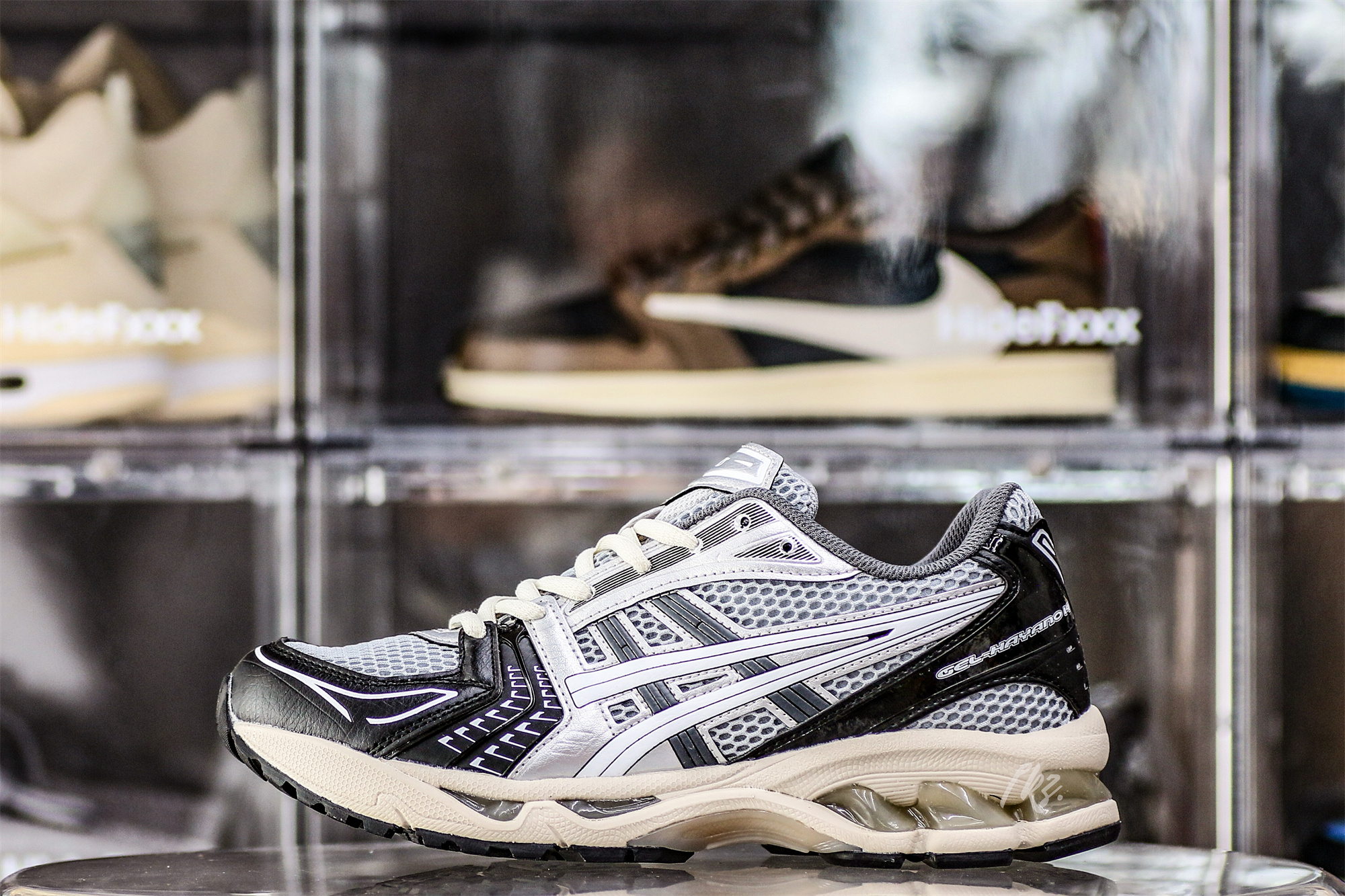 Gel Kayano 14 Black Glacier Grey Silver 2023