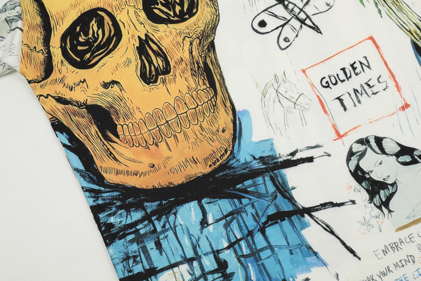 Saint Mich@el Tears Skull Full Print Long Sleeve