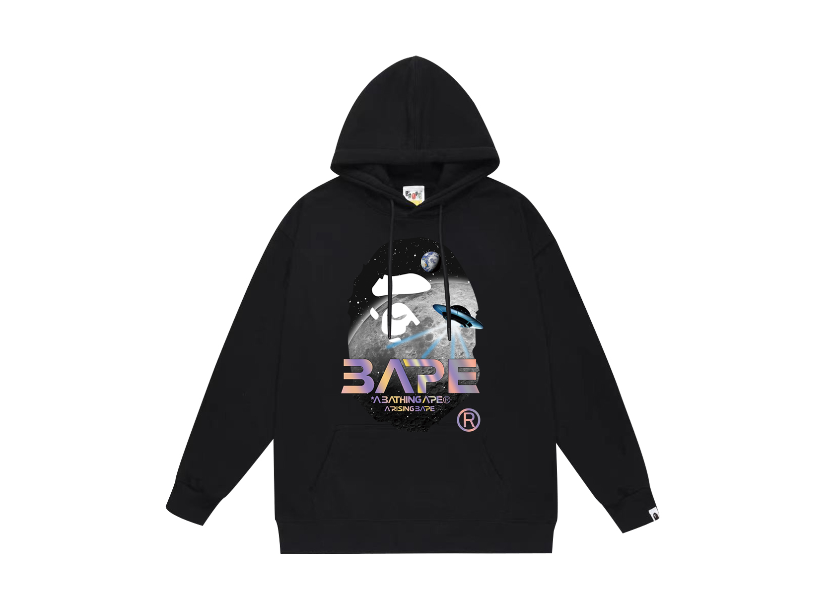 BAPE Mid-Autumn Moon and Autumn Scenery Ape Head UFO holographic logo hoodie