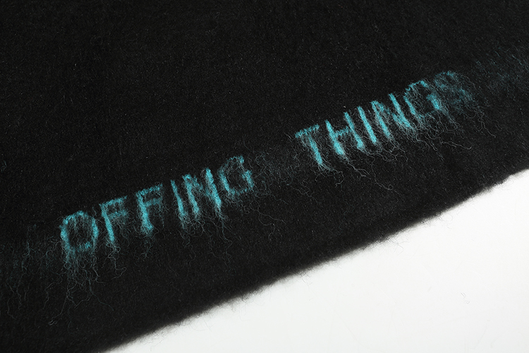 Off White black and red color-block long-sleeve sweater