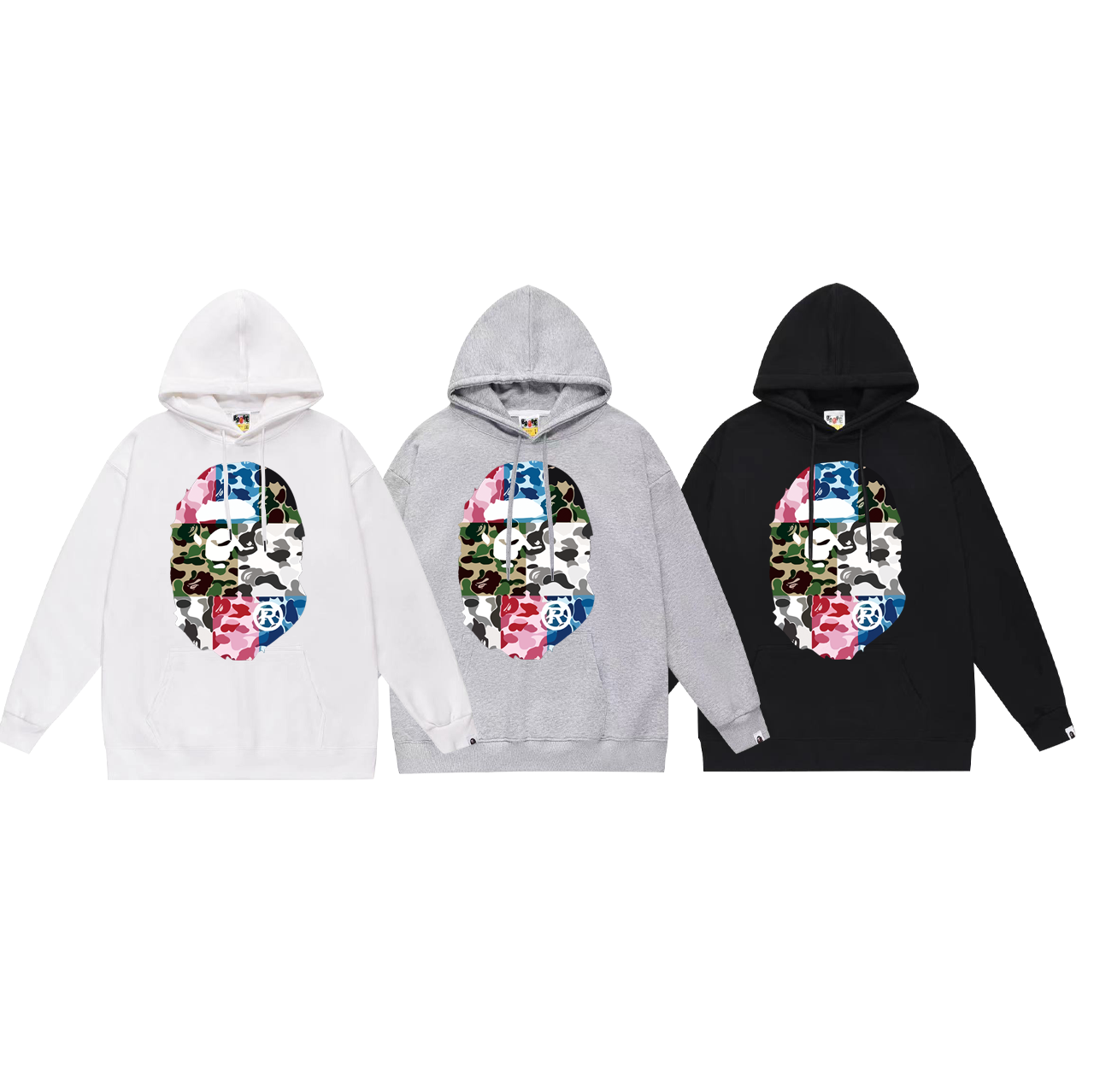 BAPE classic camo Ape Head logo hoodie