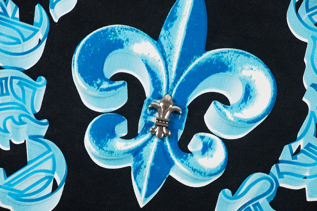 Chrome Hearts latest basic crewneck sweatshirt Black/Blue