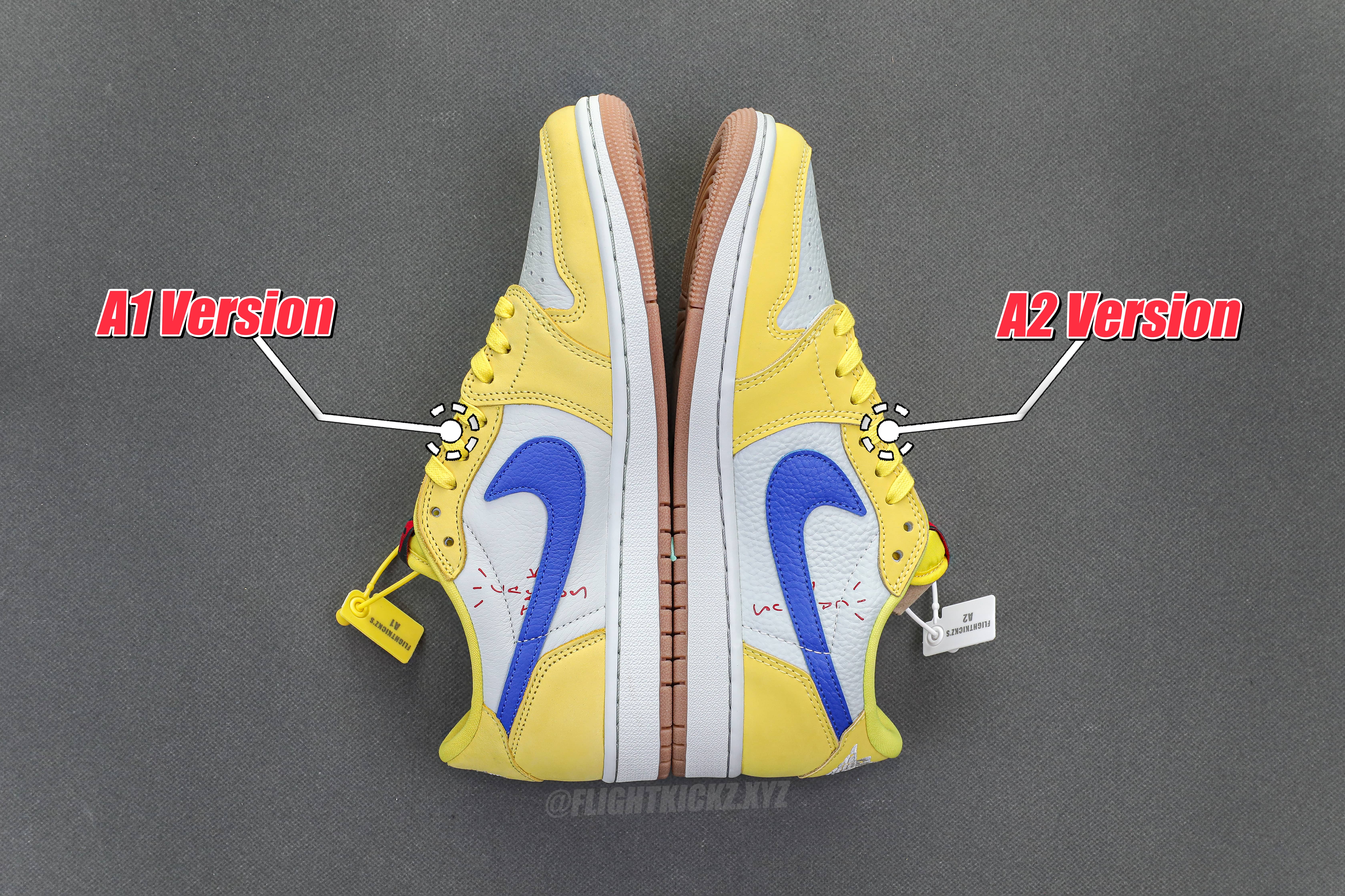 Travis Scott x Air Jordan 1 Retro Low OG SP “ElkinsCanary Yellow”（A2 Batch)