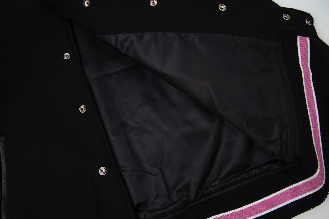 Stussy S Talk Melton Varsity Jacket